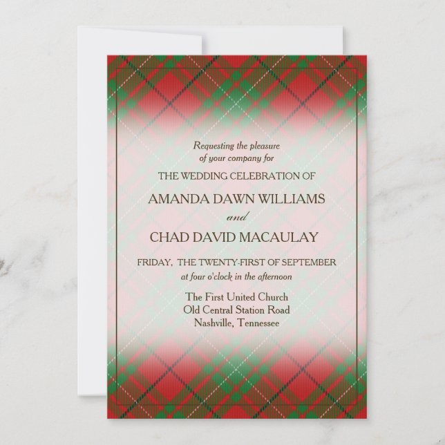 Tartan Beauty Clan MacAulay Scottish Plaid (Front)
