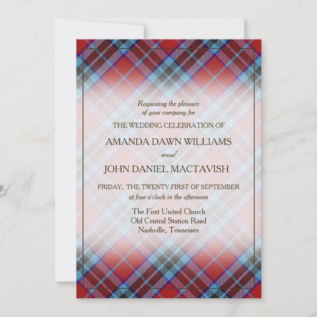 Tartan Beauty Clan MacTavish Scottish Plaid (Front)