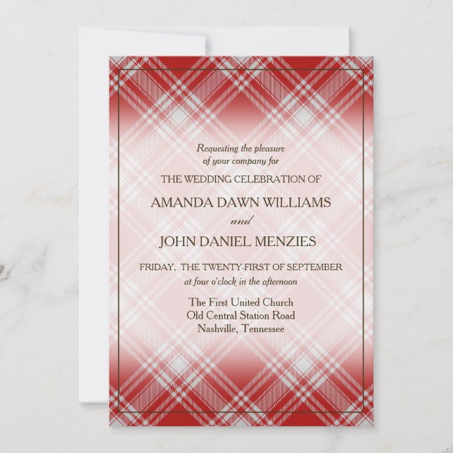 Tartan Beauty Clan Menzies Red Scottish Plaid (Front)