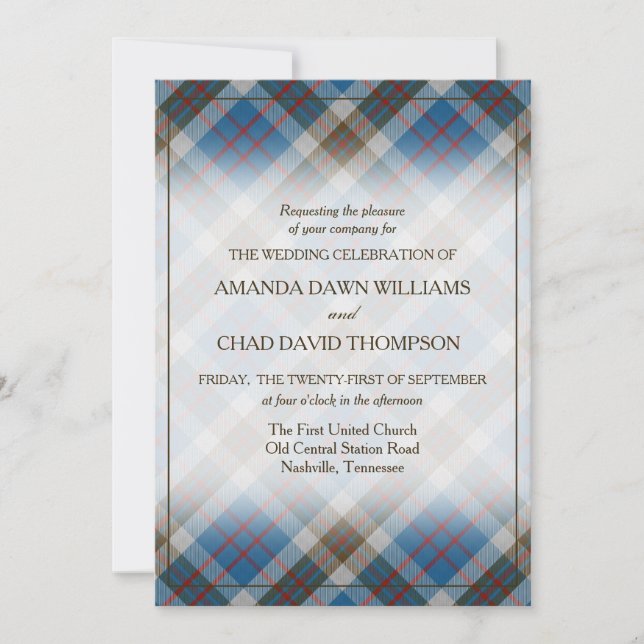 Tartan Beauty Clan Thompson Blue Grey Plaid (Front)