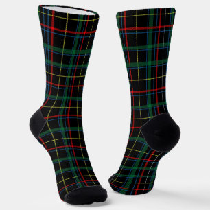 Tartan (Black, Green & Red)  Socks