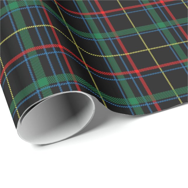 Tartan (black/green/red) wrapping paper (Roll Corner)