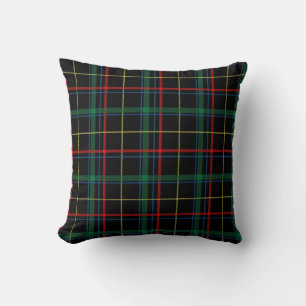 Tartan black red green cushion trendy pattern