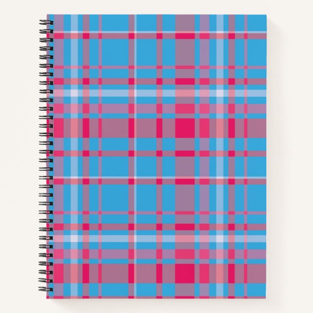 Tartan blue and red notebook (Front)