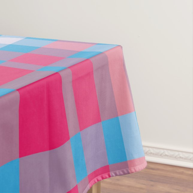 Tartan blue and red tablecloth (In Situ)