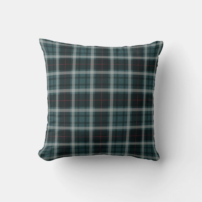 Tartan Blue Classic Plaid Cushion (Front)