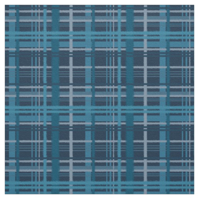 Tartan blue pattern fabric (Swatch)