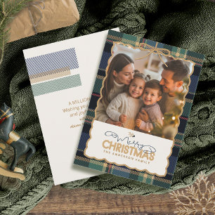 Tartan Border Christmas Photo Template ID1141B