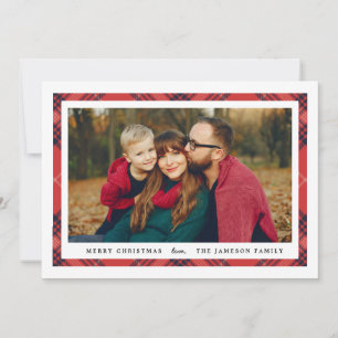 Tartan Border Holiday Photo Card