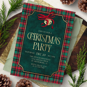 Tartan Christmas Party Invitation
