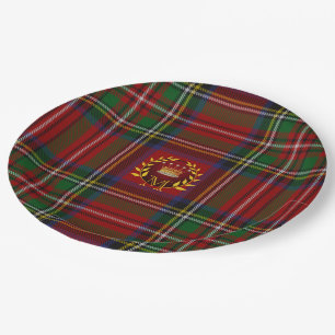 Tartan Christmas Plates-Zazzle Disposable Plates
