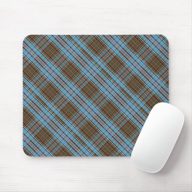Tartan Clan Anderson Chequered Plaid Mouse Mat (With Mouse)