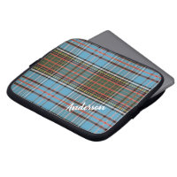Tartan Clan Anderson Plaid Light Blue Check Custom