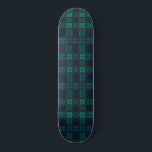 Tartan Clan Black Watch Plaid Blue Green Check Skateboard<br><div class="desc">Clan Black Watch tartan green black blue check skateboard. Makes a great gift or just treat yourself. Match it with your favourite or new outfit. You might just have everyone looking on with envy. TIP: Combine this hand towel with our matching tote bag, yoga mat or paper napkins to form...</div>