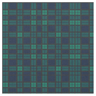 Tartan Clan Black Watch Plaid Green Blue Check Fabric