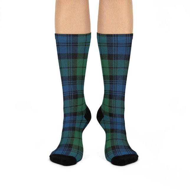 Tartan Clan Campbell Green Check Plaid Socks (Creator Uploaded)