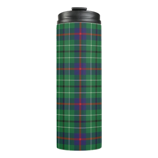 Tartan Clan Duncan Plaid Green Red Blue Check Thermal Tumbler (Front)