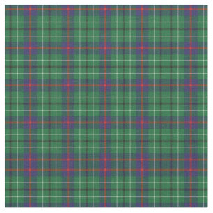 Tartan Clan Duncan Plaid Pattern Green Check Fabric
