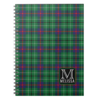 Tartan Clan Duncan Plaid Pattern Monogram Name