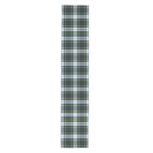 Tartan Clan Gordon White Green Purple Plaid Medium Table Runner