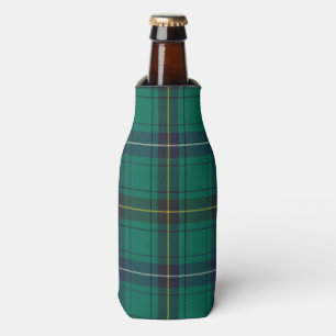 Tartan Clan Henderson Plaid Green Pattern Bottle Cooler