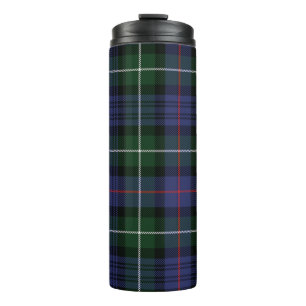 Tartan Clan MacKenzie Plaid Green Black Check Thermal Tumbler