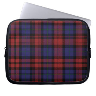 Tartan Clan MacLachlan Plaid Red Purple Checkered Laptop Sleeve