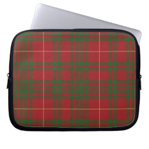 Tartan Clan MacTavish Plaid Red Green Checkered Laptop Sleeve