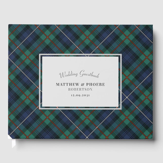 Tartan Clan Robertson Wedding Guest Book (Front)