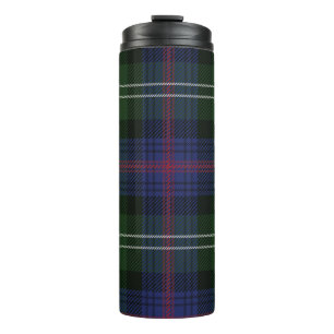 Tartan Clan Sutherland Plaid Green Black Check Thermal Tumbler