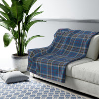Tartan Clan Thompson Plaid Blue Grey Check