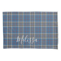 Tartan Clan Thompson Plaid Blue Grey Check