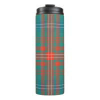 Tartan Clan Wilson Plaid Orange Turquoise Check
