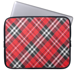 Tartan Cloth Pattern Top View Laptop Sleeve