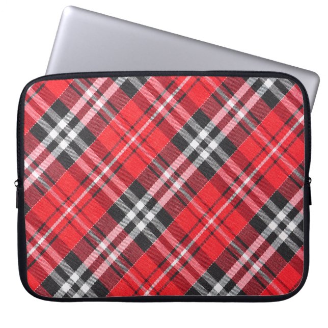 Tartan Cloth Pattern Top View Laptop Sleeve (Front)