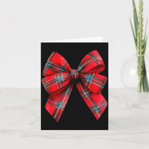 Tartan Coquette Bow, Christmas Funny Gift Women,gi Card