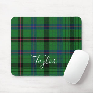 Tartan Davidson Plaid Blue Green Personalized Mouse Mat