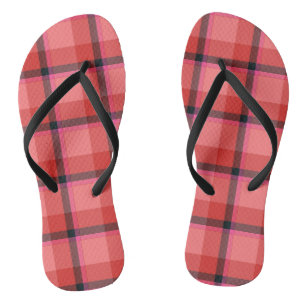Tartan Design Flip Flops