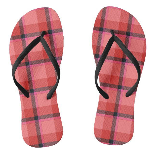 Tartan Design Flip Flops (Footbed)