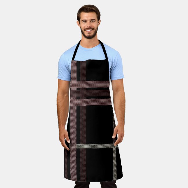 Tartan Detail Pattern Apron (Worn)