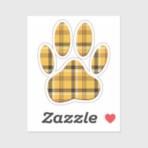 Tartan Dog Paw Print