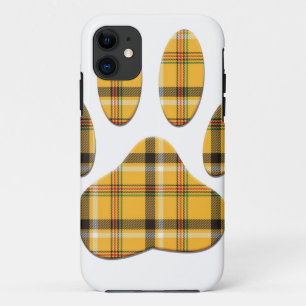 Tartan Dog Paw Print iPhone 11 Case