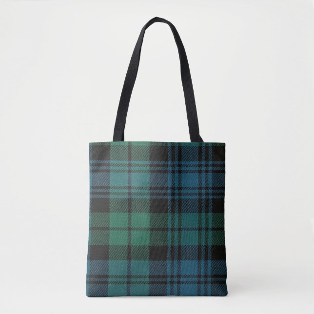 Tartan Fabric All-Over-Print Tote Bag, Medium (Front)