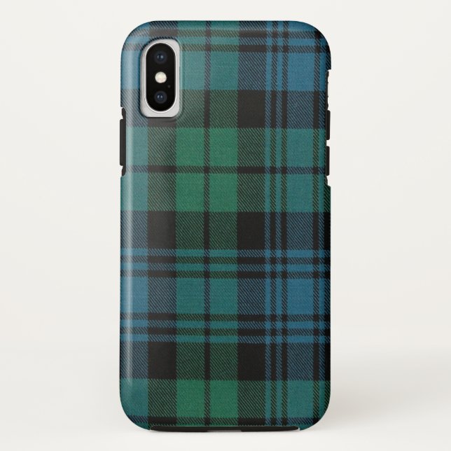 Tartan Fabric Case-Mate Tough iPhone X Case (Back)