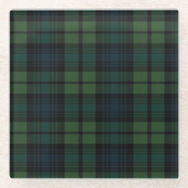 Tartan Fabric Glass Coaster (Front)