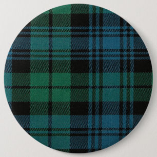 Tartan Fabric Round Button