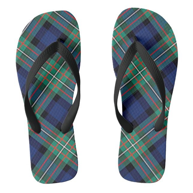 Tartan Flip Flop Sandals (Footbed)