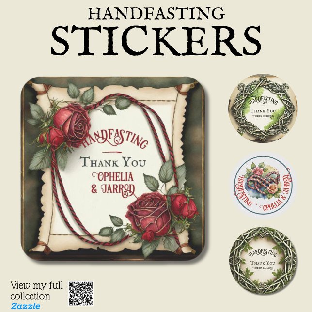 TARTAN HANDFASTING STICKERS FOR FAVORS ENVELOPES (Creator Uploaded)