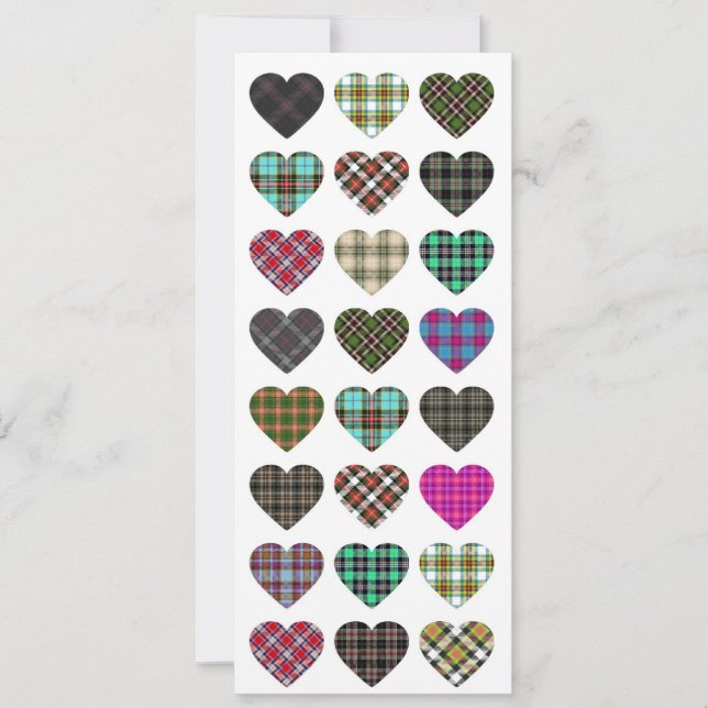 Tartan Heart Wedding Invite (Front)