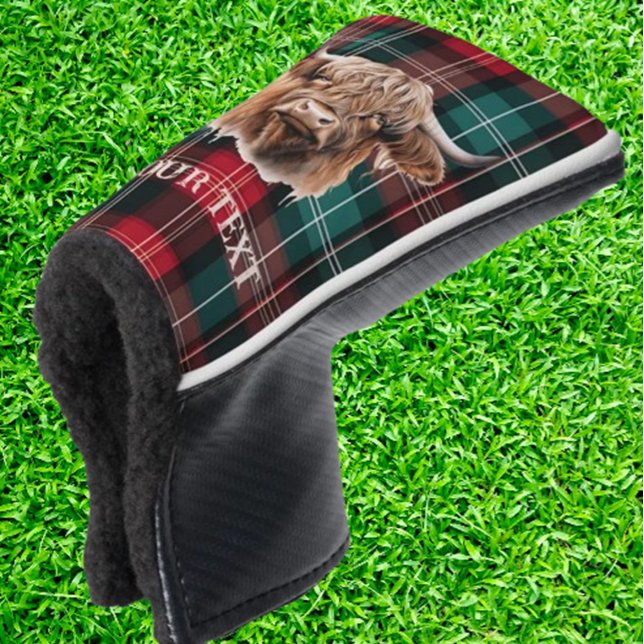 Tartan HIGHLANDER Golf Head Cover (the perfect gift for your golf-loving friends' birthdays and make their next outing unforgettable!)
